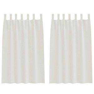vidaXL Tenda in Velo con tende 2 pcs Crema 175 x 140 cm Poliestere