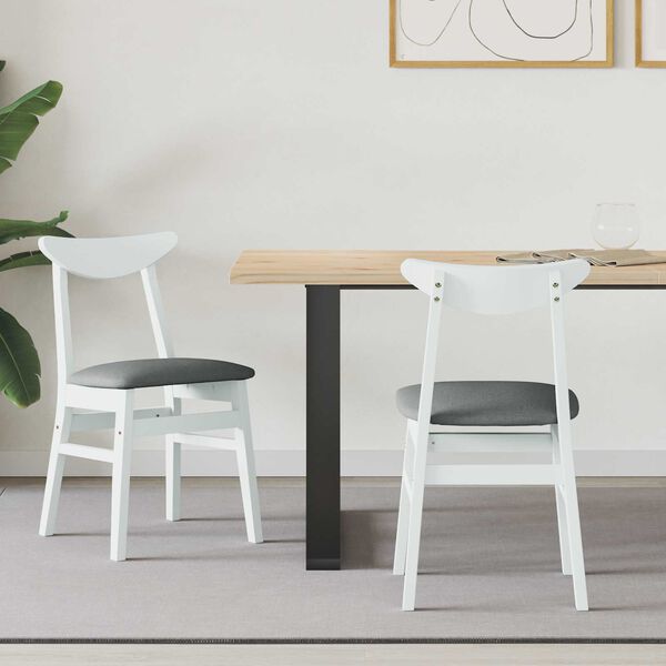 vidaXL Sedie da pranzo 2 pcs Bianco 42 x 47.5 x 81 cm