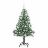 vidaXL Albero di Natale Artificiale Imbiancato con Luci LED 150 cm