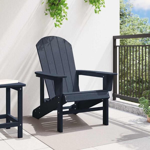 vidaXL Sedia Adirondack Blu navy 82 x 74 x 92 cm HDPE