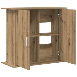 vidaXL Supporto per acquario artigianale in rovere 81x36x73 cm in legno ingegnerizzato