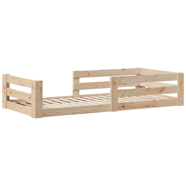 vidaXL Giroletto senza Materasso 100x200 cm in Legno Massello di Pino