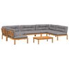vidaXL Set Divano Pallet da Giardino 6 pz con Cuscini Massello Acacia