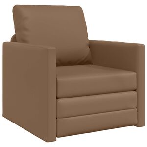 vidaXL Divano letto Cappuccino 74 x 77 x 81 cm Pelle Artificiale