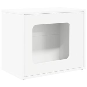 vidaXL Casa per Gatti Bianco 51 x 30 x 42 cm Legno multistrato