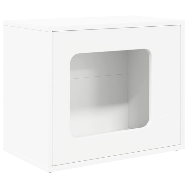 vidaXL Casa per Gatti Bianco 51 x 30 x 42 cm Legno multistrato