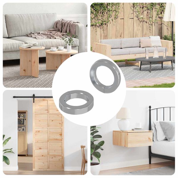 vidaXL Dado a Molla 2 pcs Bianco 13 x 1 mm Ferro