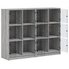 vidaXL Libreria Ante Grigio Sonoma 136x37x109 cm in Legno Multistrato