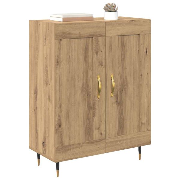 vidaXL Credenza Rovere artigianale 69,5 x 34 x 90 cm Legno multistrato