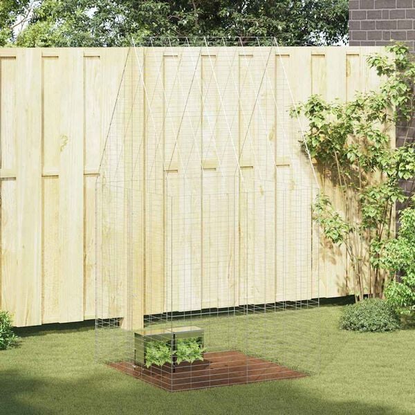 vidaXL Gabbia per Conigli Argento 400 x 100 x 210 cm Acciaio zincato