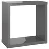 vidaXL Mensole Parete a Cubo 6 pz Grigio Lucido 30x15x30 cm