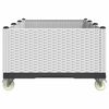 vidaXL Fioriera da Giardino con Ruote Bianca 150x80x54 cm in PP