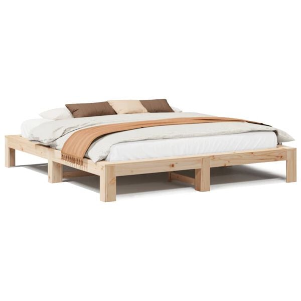 vidaXL Letto senza Materasso 180x200 cm in Legno Massello di Pino