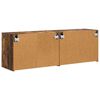vidaXL Mobile TV da parete 2 pcs Rovere fum&eacute; 59,5 x 31 x 40 cm
