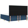 vidaXL Letto a Sorgente LED con materasso Blu 180 x 200 cm Tessuto