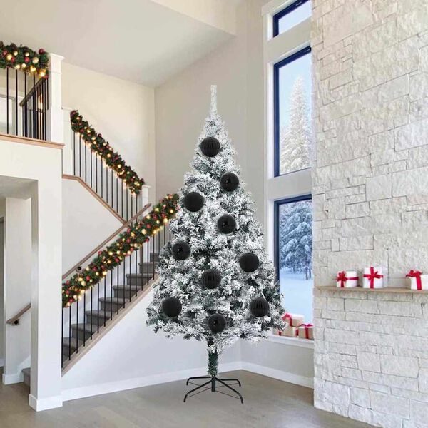 vidaXL Set di Palle di Natale 3 pcs Nero Plastica