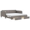 vidaXL Divano Letto Estraibile con Cassetti Tortora 100x200 cm Tessuto