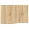 vidaXL Armadietti a Parete 2 pz Rovere Sonoma in Legno Multistrato