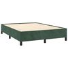 vidaXL Giroletto a Molle con Materasso Verde Scuro 140x190 cm Velluto