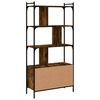 vidaXL Libreria con Ante Rovere Fumo 76,5x30x154,5cm Legno Multistrato