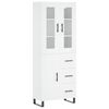 vidaXL Credenza Bianca 69,5x34x180 cm in Legno Multistrato