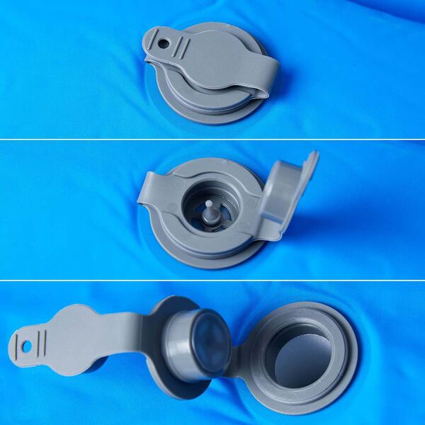 vidaXL Materasso da Campeggio Autogonfiabile con Cuscini 1 Persona Blu