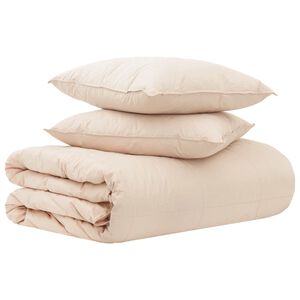 vidaXL Set di Piumoni 2 pz 200 x 200 cm 250 gsm Kapok Naturale Beige