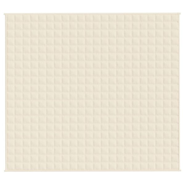 vidaXL Coperta Ponderata Crema Chiaro 200x230 cm 9 kg Tessuto