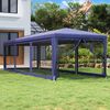 vidaXL Tenda per Feste con 8 Pareti Laterali in Rete Blu 3x9 m HDPE