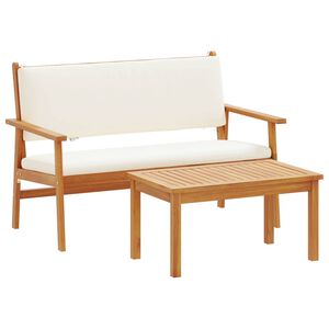 vidaXL Set Divano da Giardino 2 pz Bianco Crema