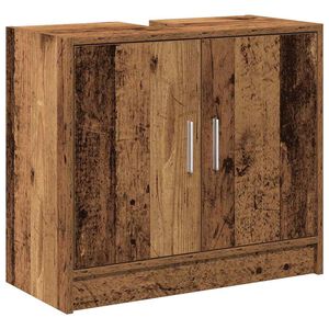 vidaXL Mobile da Bagno Legno vecchio 63 x 29 x 55 cm Legno multistrato