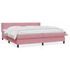 vidaXL Giroletto a Molle con Materasso Rosa 180x220 cm in Velluto