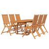 vidaXL Set Mobili da Pranzo per Giardino 7 pz Legno Massello di Acacia