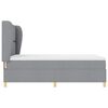 vidaXL Letto con molle e materasso Grigio Scuro 90x190 cm Tessuto