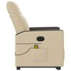 vidaXL Poltrona Alzapersona Massaggiante Elettrica Crema in Tessuto