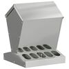 vidaXL Feeder per pollo Argento 30 x 30 x 39 cm Acciaio zincato