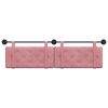 vidaXL Testata appesa Montaggio a parete Rosa 190 x 55 x 5 cm Velluto