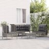 vidaXL Set Divani da Giardino 5 pz con Cuscini in Polyrattan Grigio