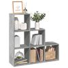 vidaXL Libreria Divisorio 3Ripiani Grigio Cemento 99x29x99 Truciolato