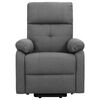 vidaXL Poltrona Alzapersona Massaggiante in Tessuto Grigio Scuro