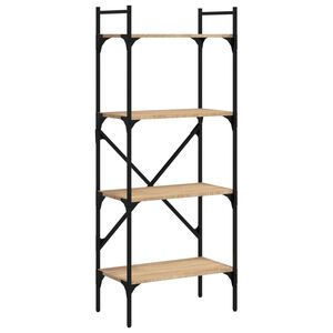 vidaXL Libreria Rovere Sonoma 4 Ripiani 56x31,5x138,5 cm Multistrato