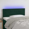 vidaXL Testiera a LED Verde scuro 90x5x78/88 cm in Similpelle
