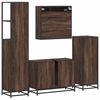 vidaXL Set Mobili da Bagno 4 pz Rovere Marrone in Legno Multistrato