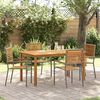 vidaXL Set da Pranzo per Giardino 5 pcs Grigio Poly Rattan