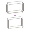 vidaXL Rastrelliera per Legna da Ardere Nera 90x28x65 cm