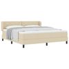 vidaXL Letto box spring con materasso Crema 180 x 200 cm Tessuto