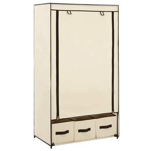 vidaXL Armadio Crema 87x49x159 cm in Tessuto