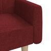 vidaXL Divano Letto a 2 Posti con Poggiapiedi Rosso Vino in Tessuto