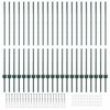 vidaXL Pali per Recinzione 22 pcs Verde 160 cm Acciaio