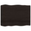 vidaXL Piano Tavolo Marrone Scuro 80x60x(2-4)cm in Rovere Non Trattato